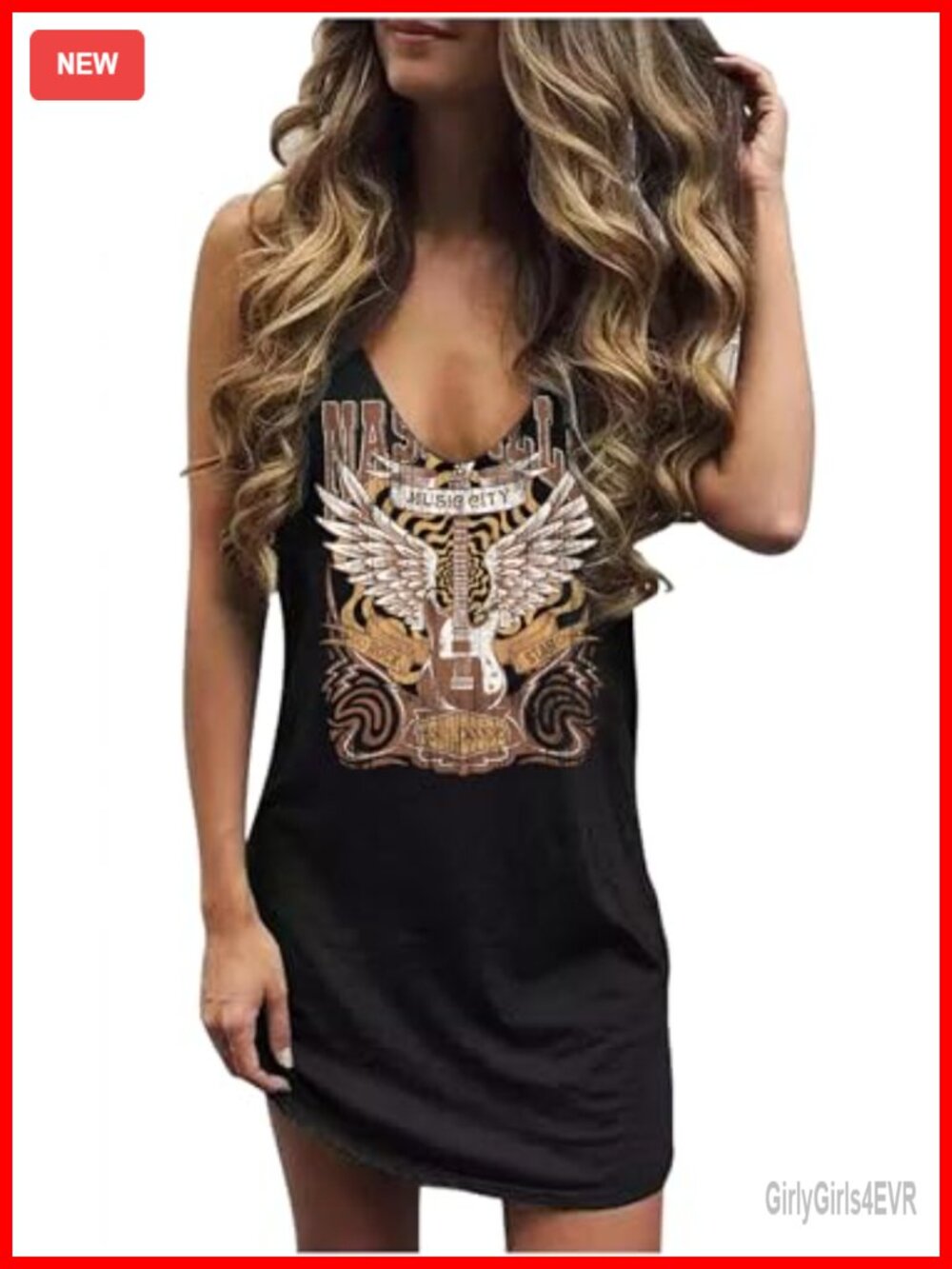 Sleeveless Mini Dress V Neck Summer Casual Tank Dress Beach